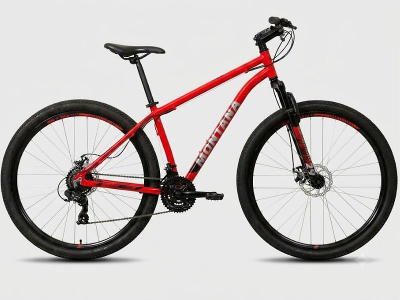Bicicleta Caloi Montana Aro 29 21V é boa para iniciantes que procuram quadro de alumínio, 21 marchas e freios a disco.