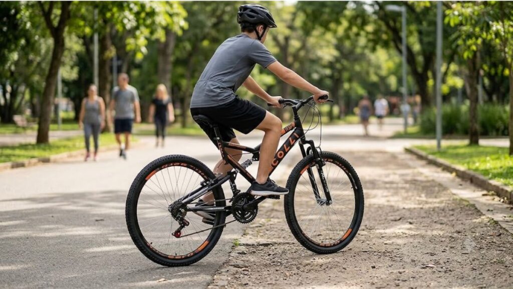 Bicicleta Colli GPS 148 Aro 26 21V é boa para passeios, ciclovias e caminhos recreativos leves.