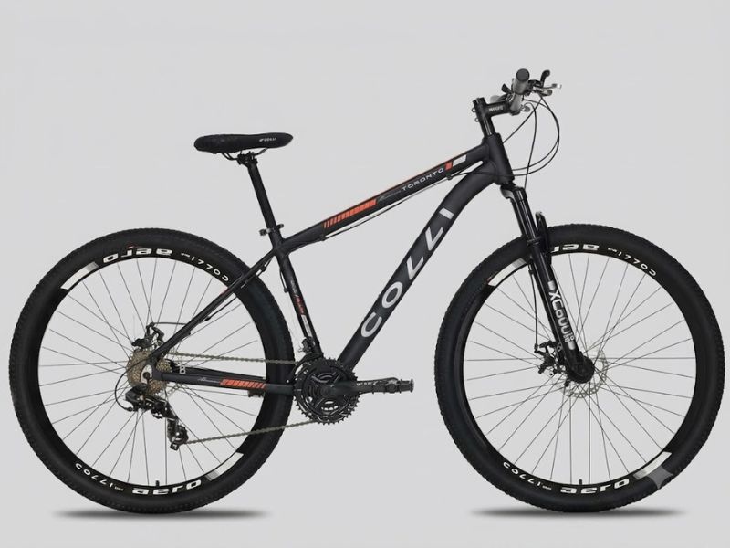 Bicicleta Colli Toronto Aro 29 21V é boa para quem procura quadro de alumínio, 21 marchas e capacidade para suportar até 120 kg.