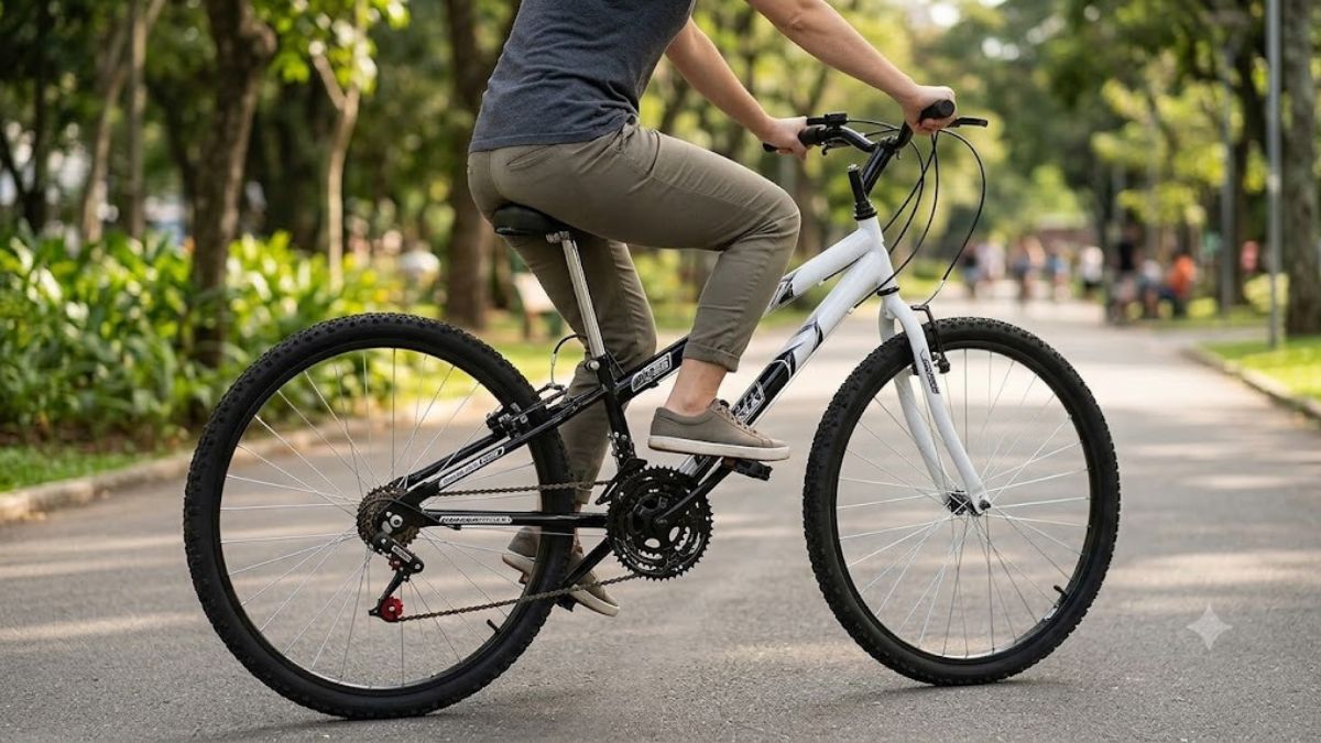 Bicicleta Ultra Bikes Rebaixada Aro 26 18V é boa para passeios, ciclovias e deslocamentos urbanos.